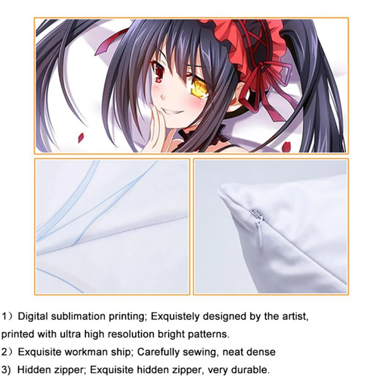 Anime Honkai Impact 3 Elysia Dakimakura Body Pillow Case Long Costume Hug Body Throw Cushion Pillow Cover Case Peach Skin