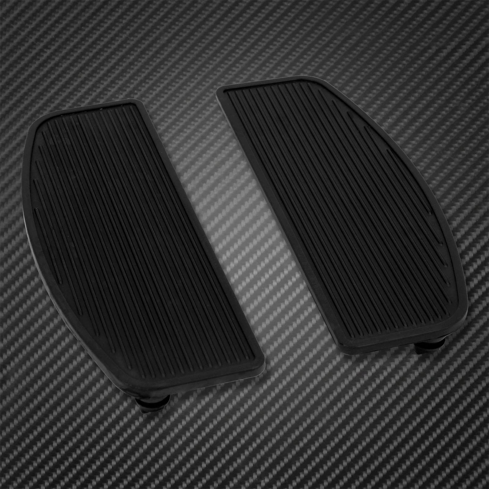 2xMotorcycle Black Rubber Rider Insert Floorboard Footboard For Harley Touring Electra Glide Dyna Switchback FLD Softail Fatboy