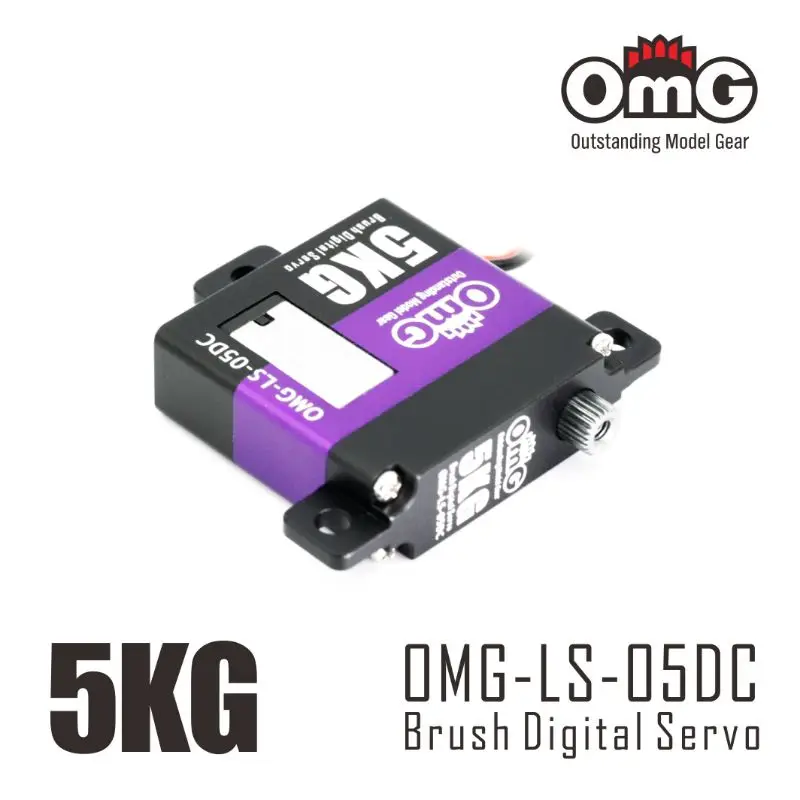 

OmG LS-05DC 5kg Full Metal Steel Gear Brush High Voltage Servo Rc Glider Turbine Brushed Servo For Glider / Turbine Aircraft