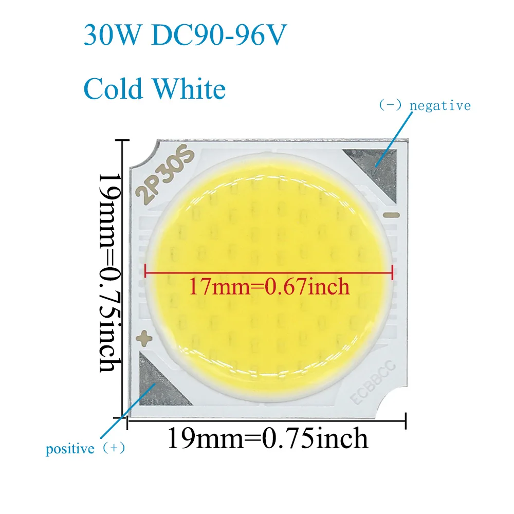 Imagem -03 - Cob Led Chip Lâmpada Led Chip 14*30 Dc90-96v de Alta Potência para Projetor Jardim Quadrado Frio Quente Natural 30w 1919