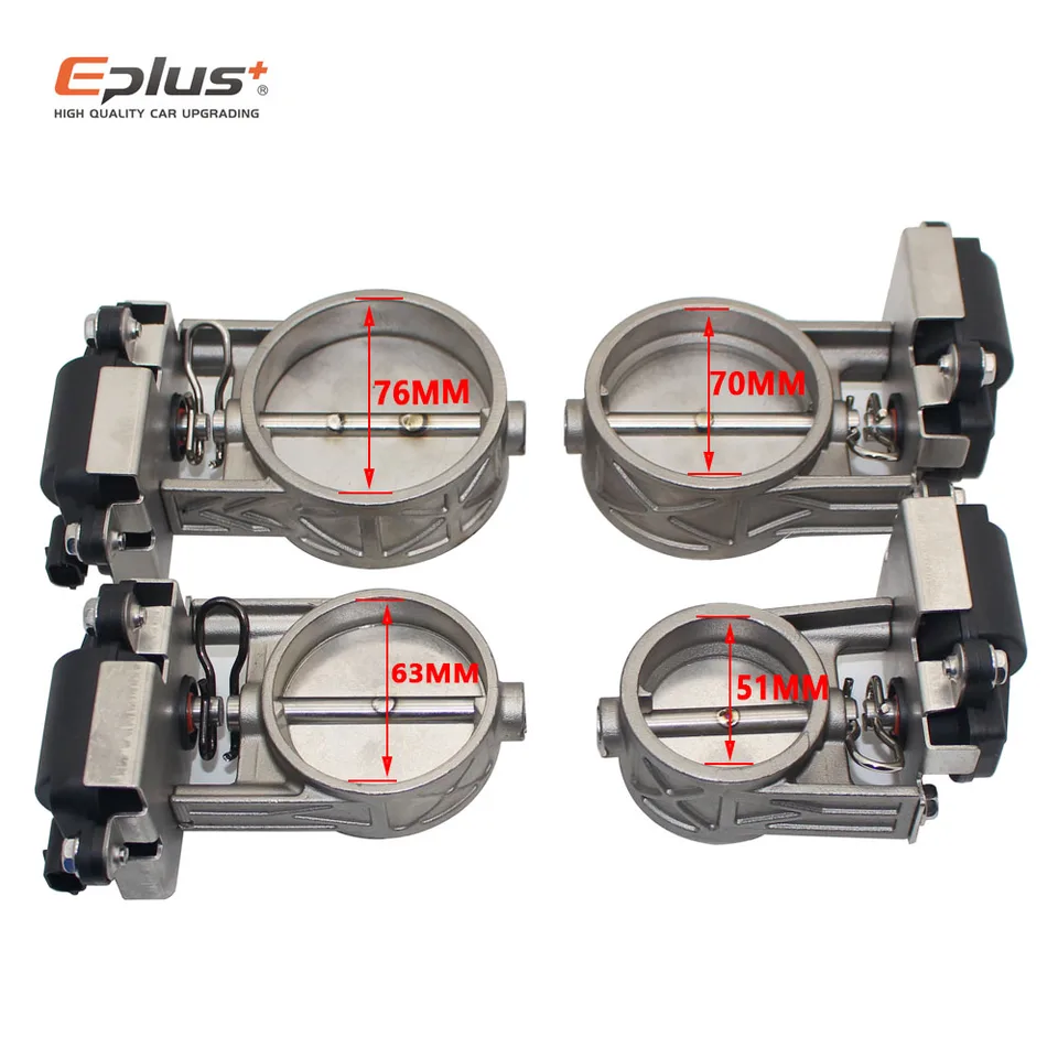 EPLUS Car Exhaust Pipe Valve Electric Kit Universal Multi-angle Mode 51 63 76MM Controller Device Remote Kit, image 5