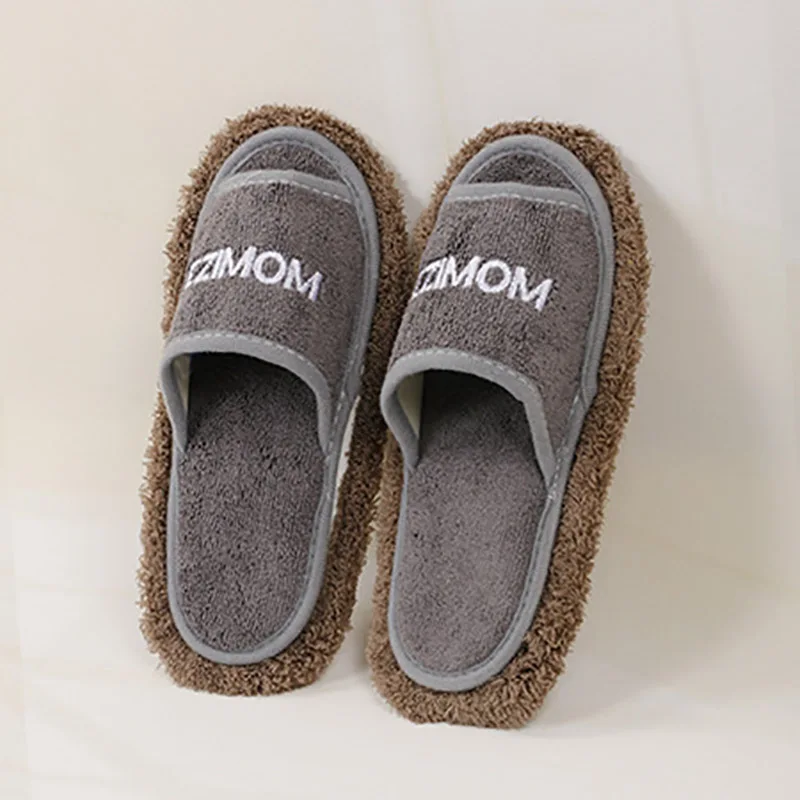 Men Slippers Winter New Design Detachable Washable Floor Slippers Indoor Microfiber Cleaning Dust Wipe Mop Slippers Women