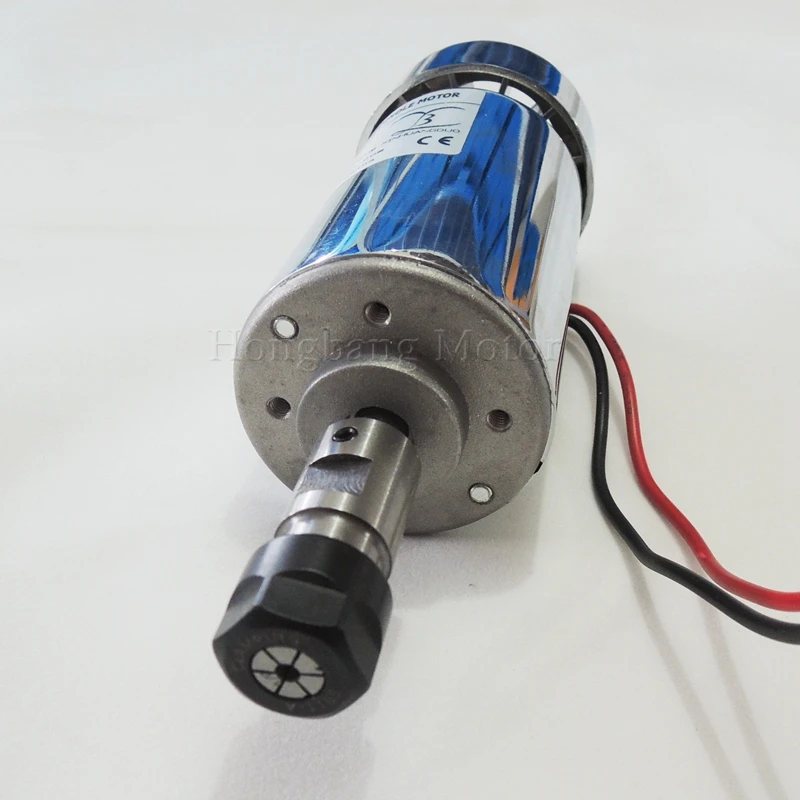 CNC 300W DC12-48V  Spindle motor, 48V-12000r/min, 0.3KW spindle motor for CNC milling machine+ 1pcs ER11 Collect