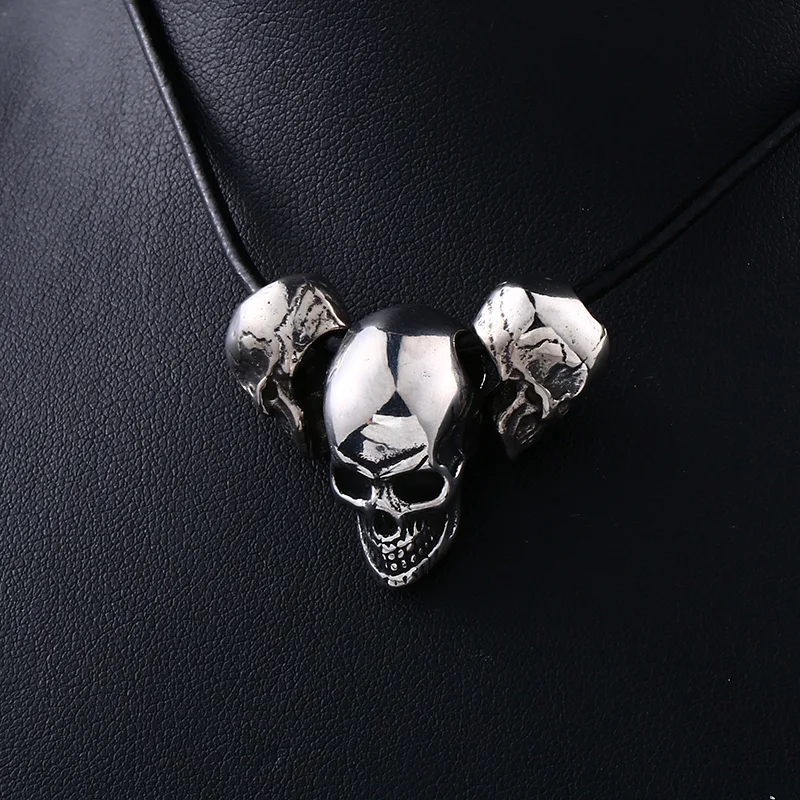 Beier Unique design punk skull high quality biker 316L stainless steel pendant necklace jewelry LLBP8-216PX