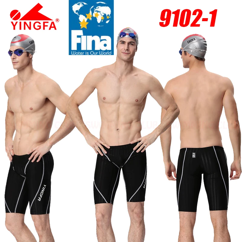 [FINA APPROVED] NWT YINGFA MEN'S BOYS 9102 COMPETITION TRAINING RACING JAMMERS PROFESSIONAL SWIMMING TRUNKS ALL SIZE