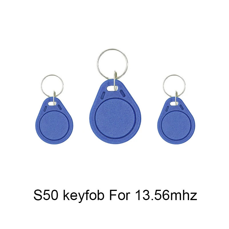 100pcs 13.56MHz IC M1 S50 Keyfobs Tags RFID Key Finder Badge Card Token  Attendance Management Keychain ABS Waterproof