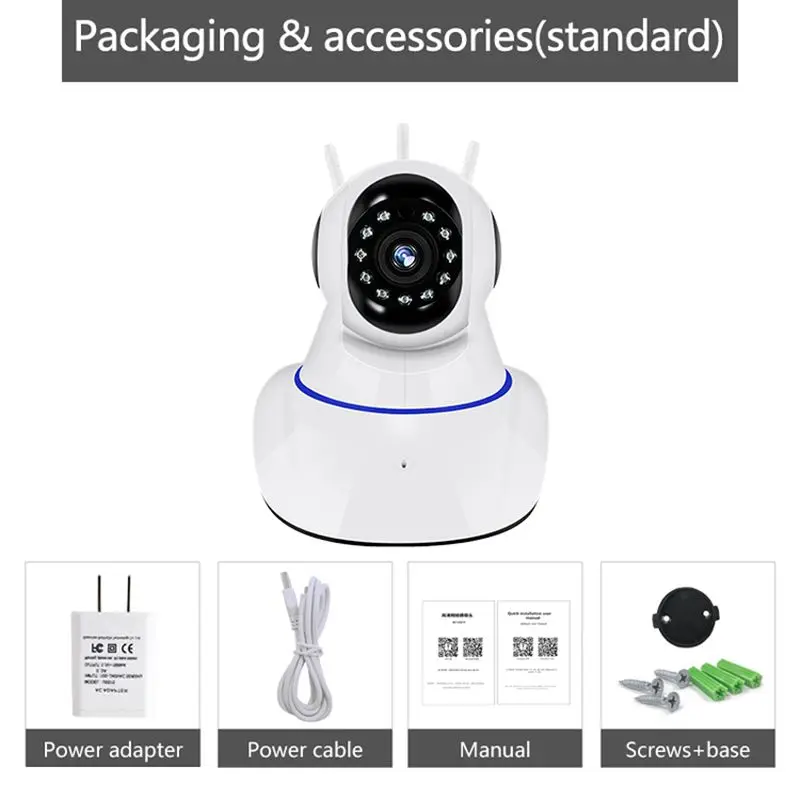 720P 1080P  Home Security IP Camera Dual Antenna WiFi Camera Audio Record 360 degrees Baby Monitor HD Mini IP Camera