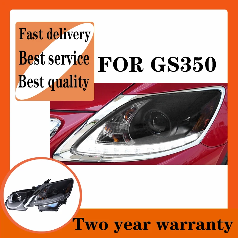 Car Styling for Lexus GS350 Headlights 2004-2012  LED Headlight LED DRL Bi Xenon Lens High Low Beam Parking