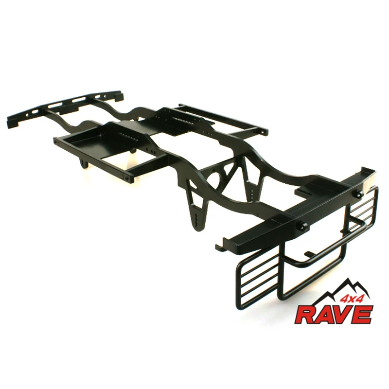 LESU Metal D90 Chassis Rail Frame Bumper for 1/10 Rave 4X4 RC Rock Crawler Car Model DIY Accessories Toy for Boys Th17932-Smt3