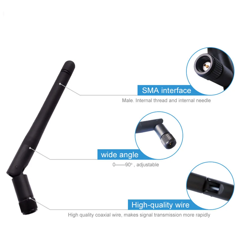 5pcs/Lot 2.4G Antenna Wireless Uhf 2.4GHz Whip Antenna For Wireless Router Stage Light Effect Wireless DMX Module Controller