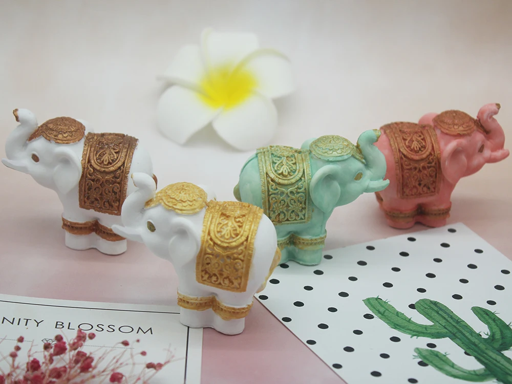 Lucky Elephant 3D Segment Incense Stone Incense Shigaomomusimo cake decorative mold silica gel mold C1362