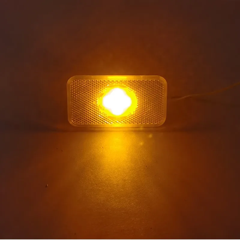 10Pcs 24v Yellow Led Reflector Side marker lamp truck warning light  For Renault truck 7482392733 Emark for Volvo Oem 20789440