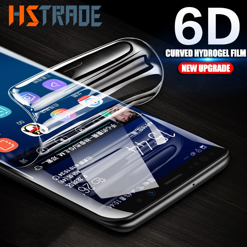 New 6D Full Cover Soft Hydrogel Film For Samsung Galaxy Note 8 9 S6 S7 Edge  Screen Protector For Samsung S10 S8 S9 S7 Not Glas