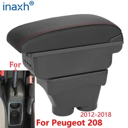 For Peugeot 208 Armrest Box Storage box Car accessories Retrofit parts Interior details Auto Holder Ashtray 2012-2018