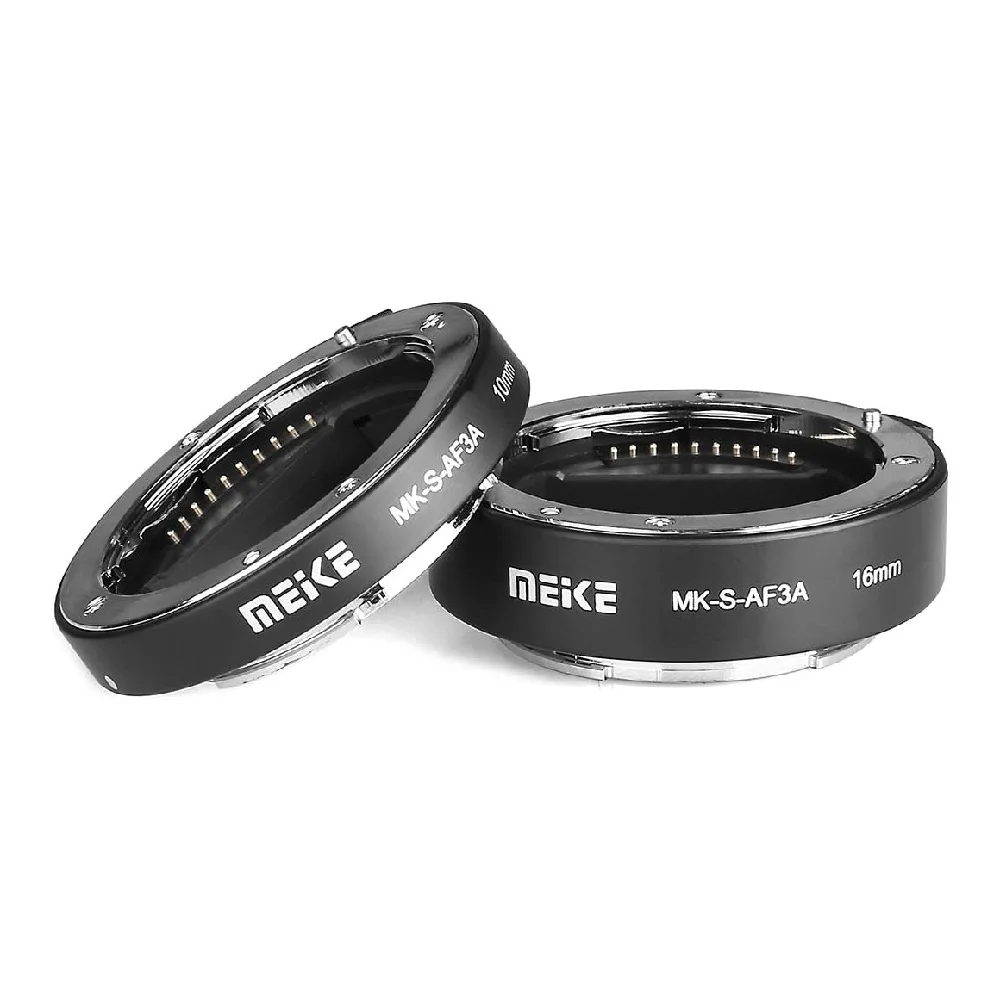 Meike Auto Focus Macro Extension Tube Ring 10mm 16mm for Sony E / EF Mount A6000 A6300 A7 A7II A7III A7IV NEX5 NEX5N NEX7 NEX-6