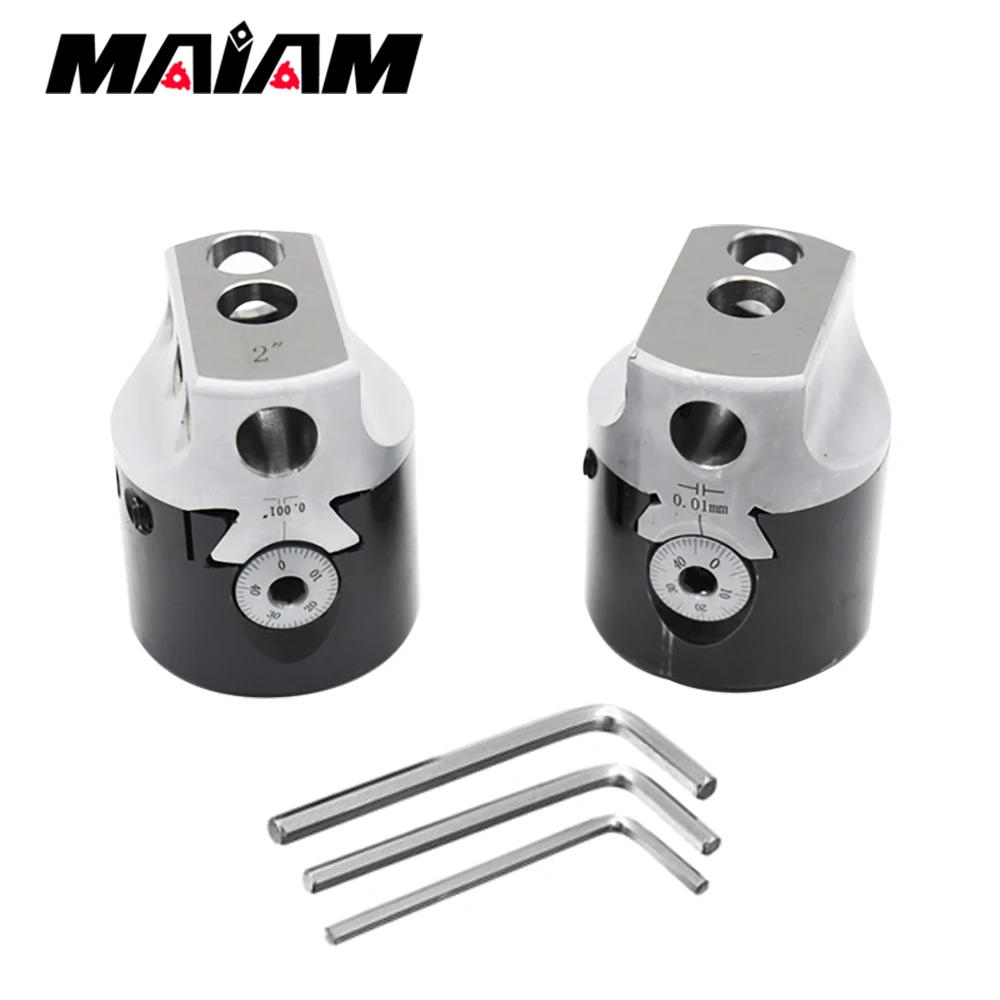 1set R8 Tool  holder + F1 Boring head 50 75 100 boring bar 12mm 18mm 25mm Adjustable boring head Precision 0.01 Milling Machine