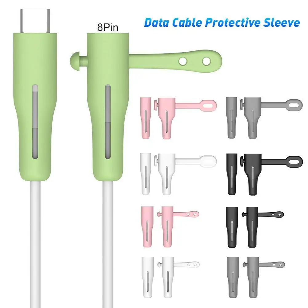 2021 New Cable Protector Soft Silicone Cover For Apple USB Charger Cable Protector Saver Wire Winder Practical Accessorie