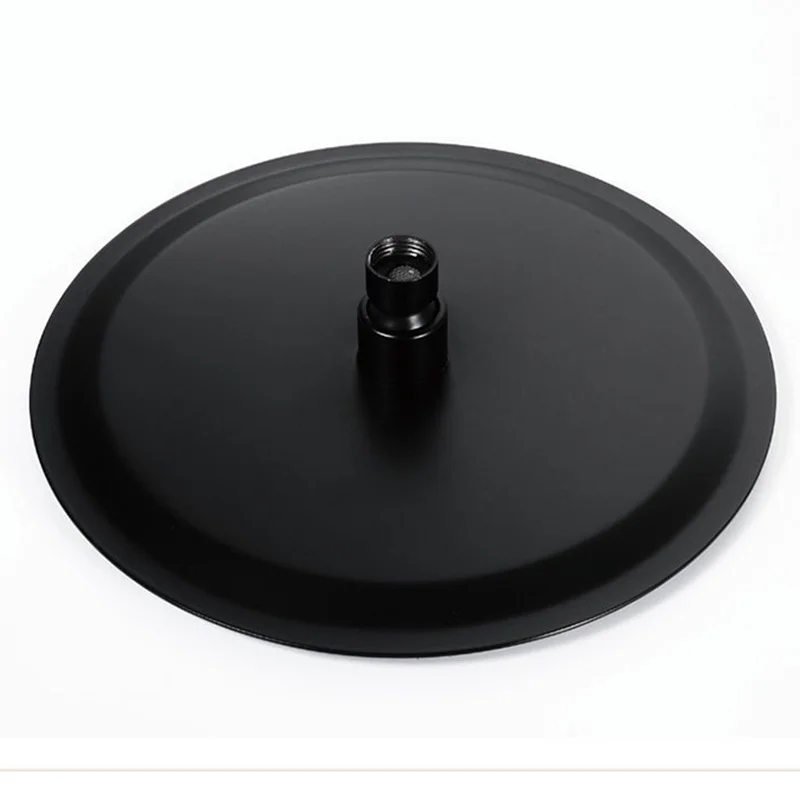 Matte Black Rainfall Shower Head 304 Stainless Steel Top  Bathroom Shower  10 Inch Square Without Arm