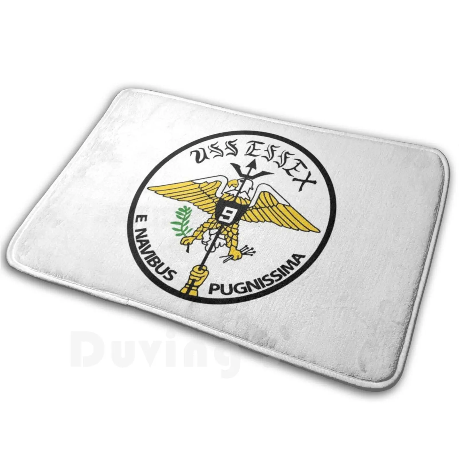 Uss Essex Cv-9 Carpet Mat Rug Cushion Uss Essex Cv 9 Veteran Ships Crest Navy Carrier Cva 9 9 Logo Emblem Patch Shield