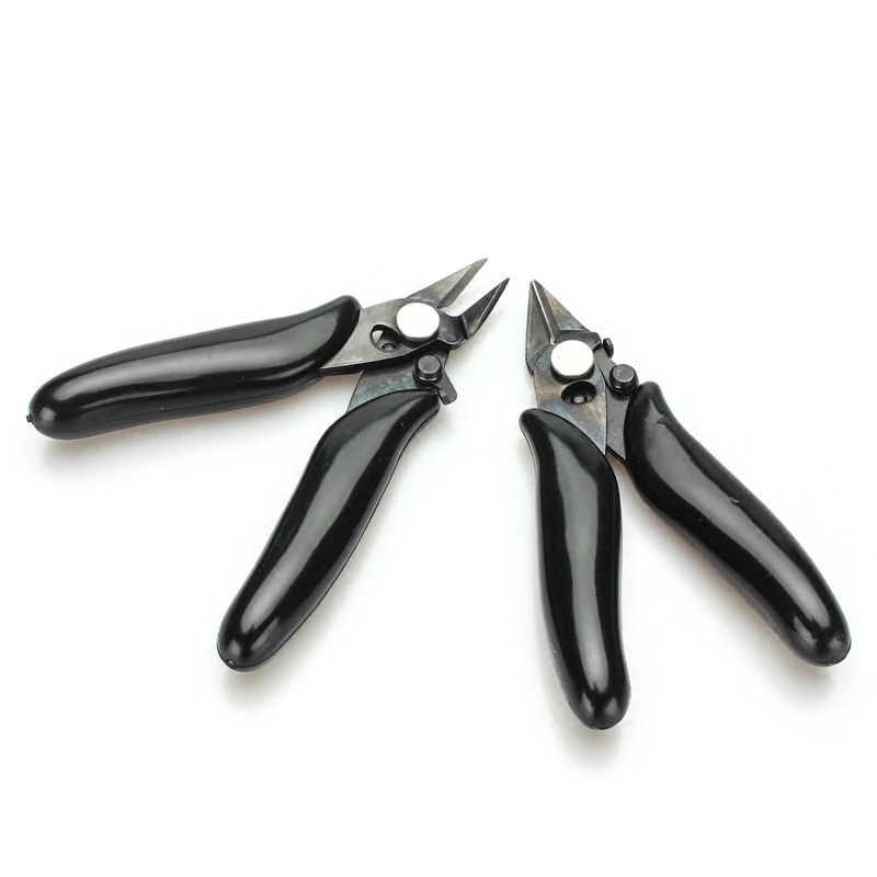 Preto 3.5 polegada preto mini cortadores de cabo de fio corte lado snips flush alicates com ferramentas de mão pinça de bloqueio alicate diagonal