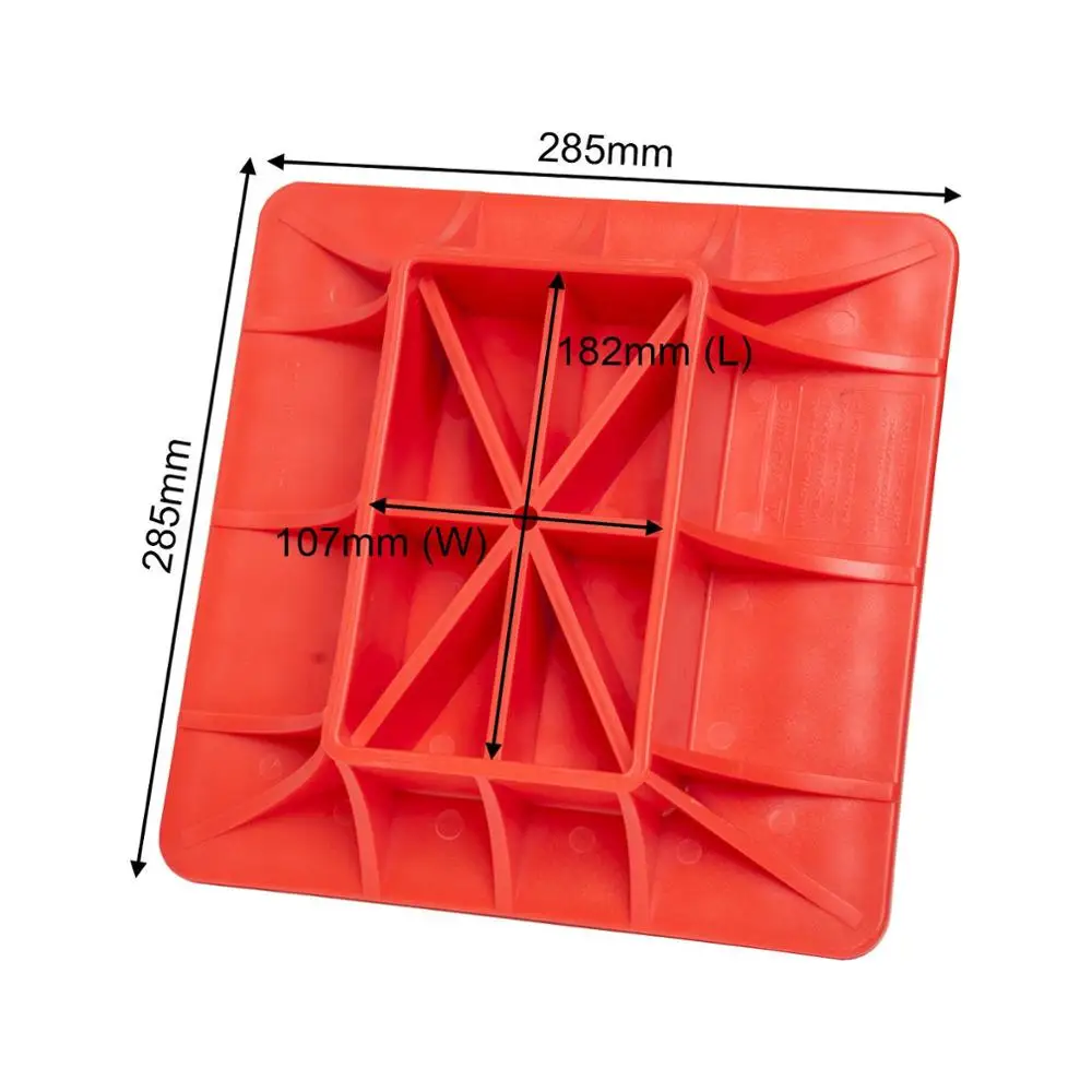 New Offroading Gear Base For Hi Lift Jack PP Hoisting Sinkage Alleviate Jack Hoisting Sinkage Offroad Tough Base Plate 290x290mm