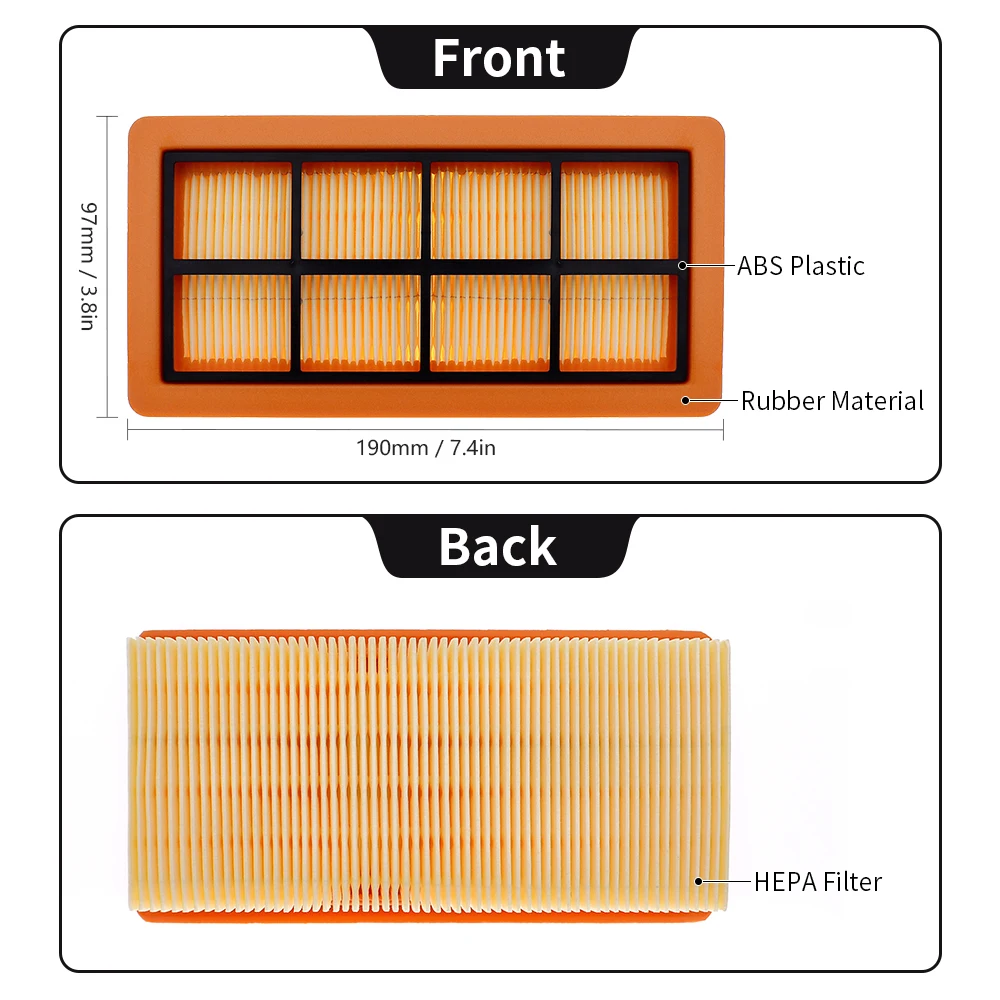 Filter Compatible with Karcher 6.415-953.0 AD 2 AD 3.000 AD 3.200 AD 3 Premium Fireplace AD 4 Premium Robot Vacuum Cleaner Part