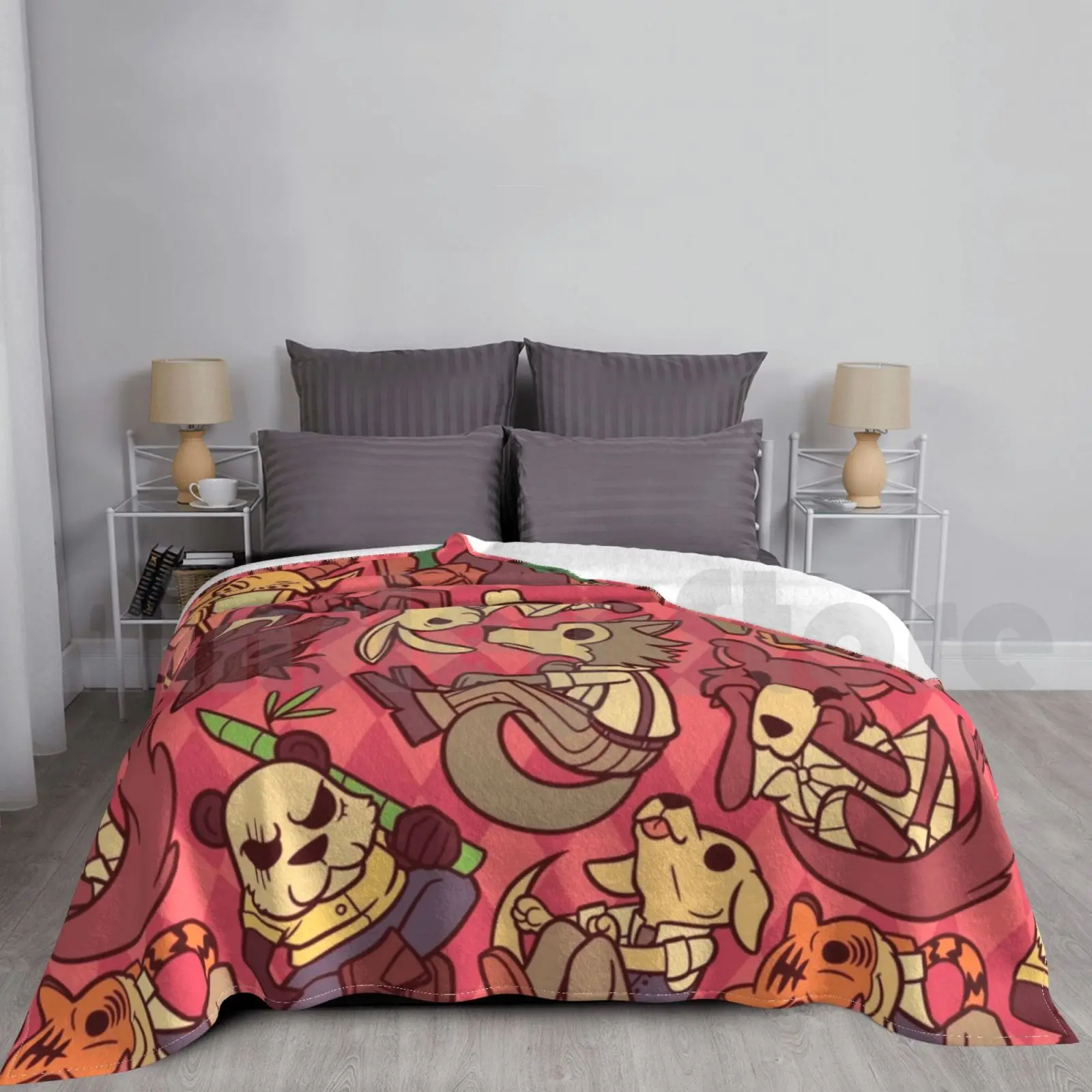 Manta de Little Beastars para sofá cama, Beastars de viaje, Haru, Louis Wolf, Anime, Manga, conejito, Carnivores, Juno