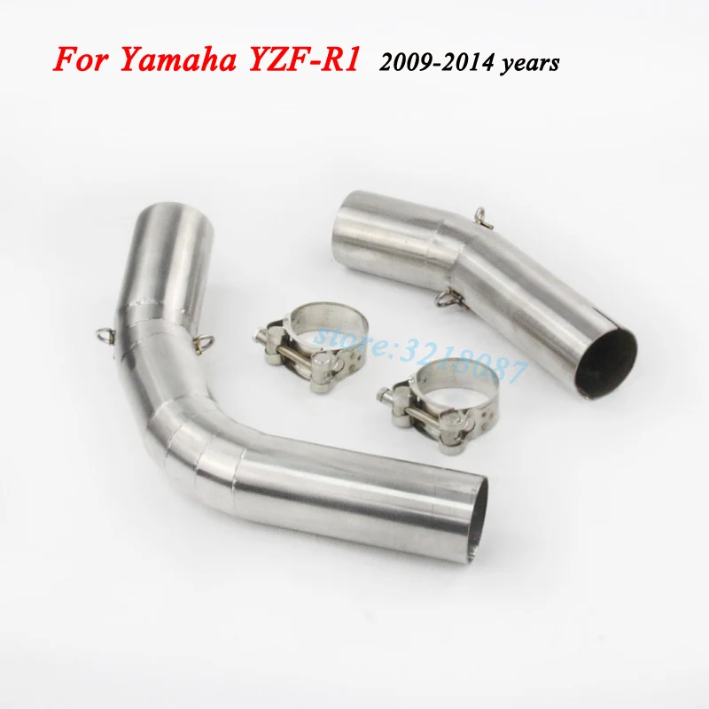 

Motorcycle Exhaust Pipe Escape Moto Muffler Stainless Steel Mid Middle Link Pipe For Yamaha R1 YZF 2004 05 06 07 08 2009 - 2014