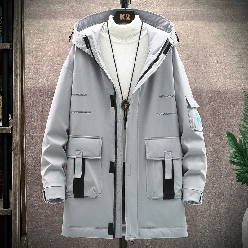 Chaqueta acolchada de algodón con capucha para hombre, abrigo informal impermeable, Popular para jóvenes, ropa de invierno, nueva marca de moda, 2021