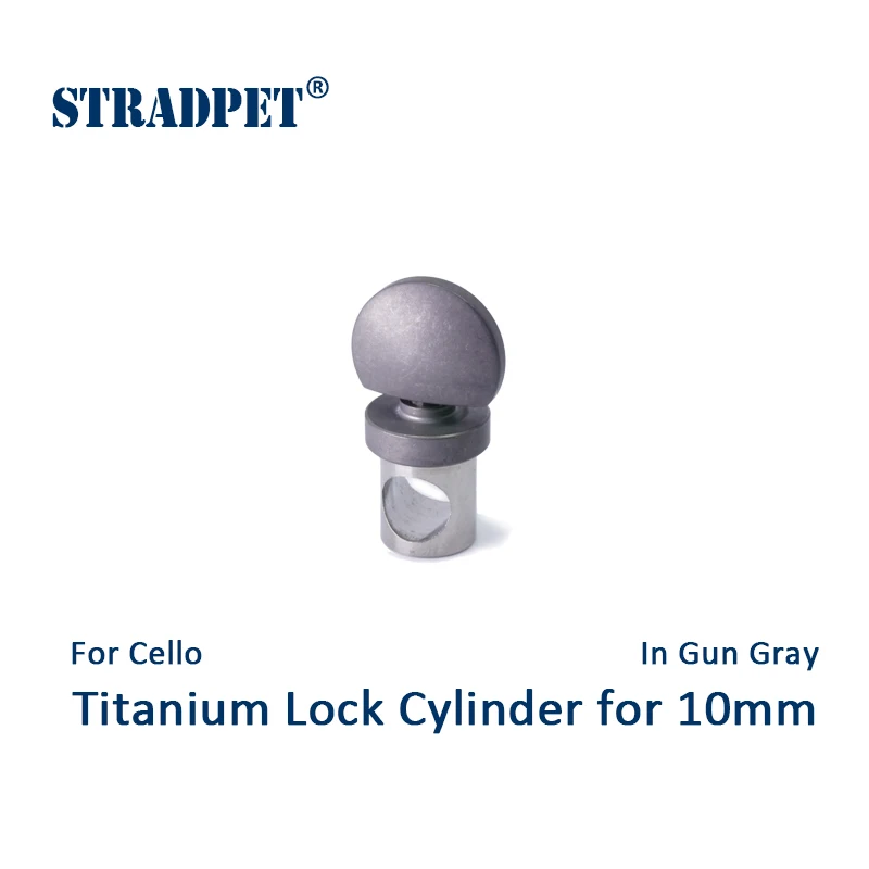 STRADPET Titanium Lock Cylinder or Titanium Tip for Cello Endpin, with a Rubber Head, Replacement Part for Stradpet Cello Endpin