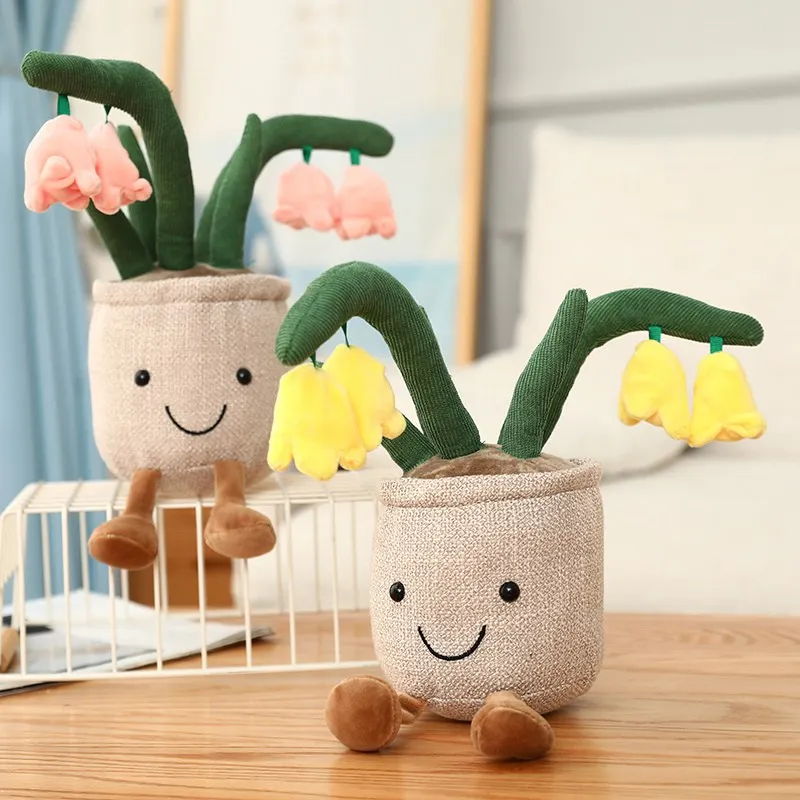 Kawaii Phòng Trang Trí Nhà Đồ Trang Trí Mô Phỏng Bluebell Hoa Vật Có Plushie Búp Bê Trong Nhà Sang Trọng Đồ Chơi Để Bàn Trang Trí Quà Tặng