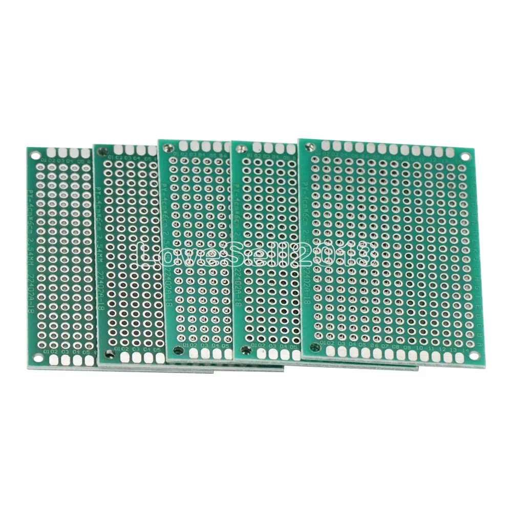 Maquette Double face FR-4, 5 pièces, PCB 280 Points, trou, étamé, planche à pain universelle 4x6cm 40mm x 60mm