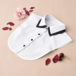 Cuello falso para mujer, blusa elegante, cuello desmontable, encaje falso, cuello de tortuga, camisa blanca para mujer