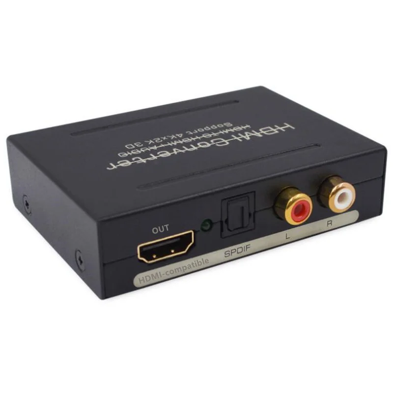 2160P HD 4Kx2K 3D Two-Way HDMI2HDMI-compatible Video Extractor Optical SPDIF,Remove HDCP KEY Agreement Audio Converter Separator