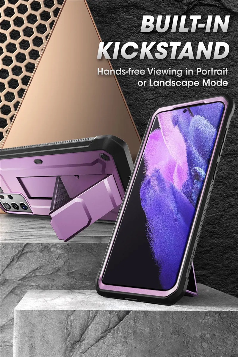 SUPCASE For Samsung Galaxy S21 Ultra Case (2021 Release) 6.8" UB Pro Full-Body Holster Cover WITHOUT Built-in Screen Protector