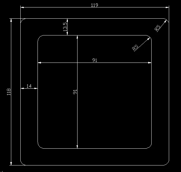 Customized shap, 10pcs118mm x119mm with 3M 9448 Adhesive Glue EVA Foam Mounting Frame Mat with Inner Cut, Black, Single Adhesive