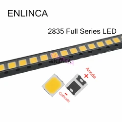 SMD LED 2835 고휘도 백색 LED 다이오드, 1W, 0.5W, 3V, 6V, 9V, 18V, 36V, 350mA, 150MA, 100MA, 30MA, 60MA, 50MA, 3000K-6000K