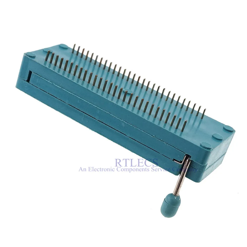 Test Tool IC DIP ZIF ZIP Socket 56 Pin Pitch 1.78 mm 1.778 Press-Fit Dual Row Spacing 15.24 mm Wide 2x28 56 Position Grid