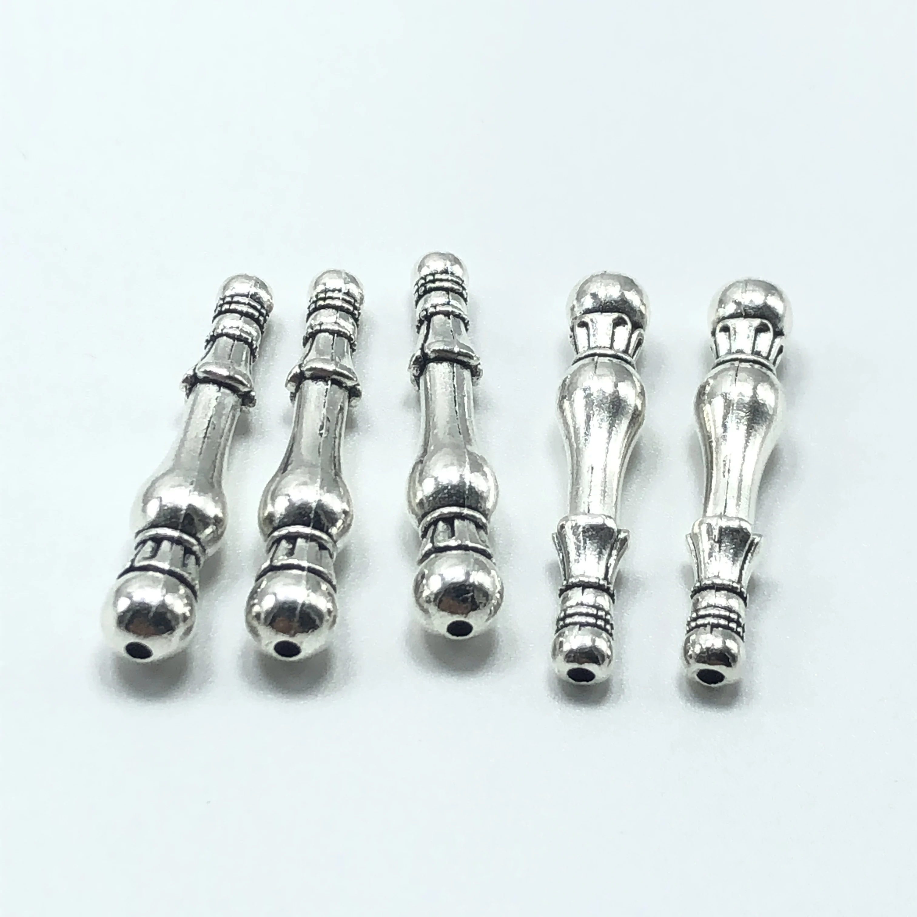 JunKang 10pcs Muslim antique silver prayer beads jewelry making DIY handmade Pendant connector