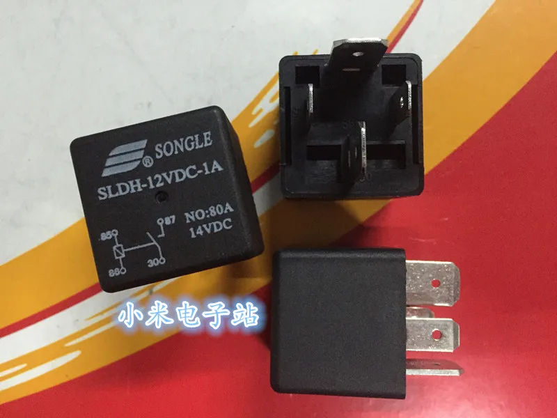 

SLDH-12VDC-1A SONGLE Song Le relay 4 feet normally open 80A 14VDC thick legs 4142