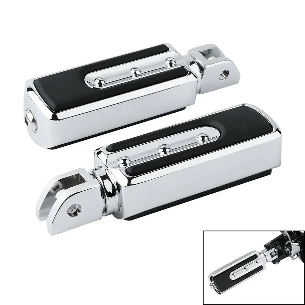 Motorcycle Chrome Front Rider Foot Pegs Footrests For Harley Softail Fat Street Bob 18-20 FXLRS Low Rider S 114 2020 Heritage