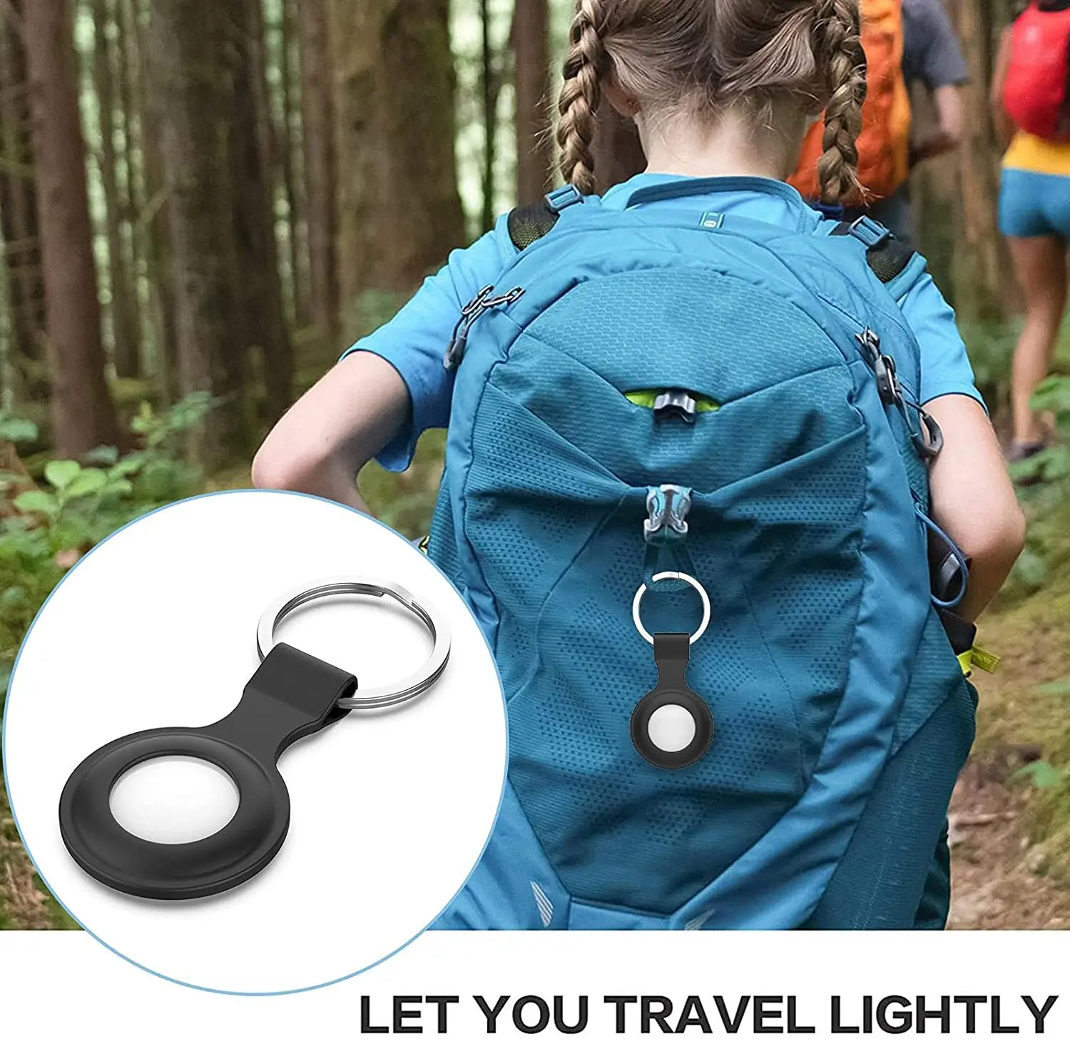 Pokrowiec silikonowy do Apple Airtags pokrowiec ochronny zderzak Anti-scratch fall tracker akcesoria Air tag Keychai Case