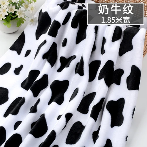 185cmx50cm Thickened Double-sided Printing Flannel Fabric DIY Clothing Blankets Pajamas Home Clothes Coral Fleece Plush Fabric