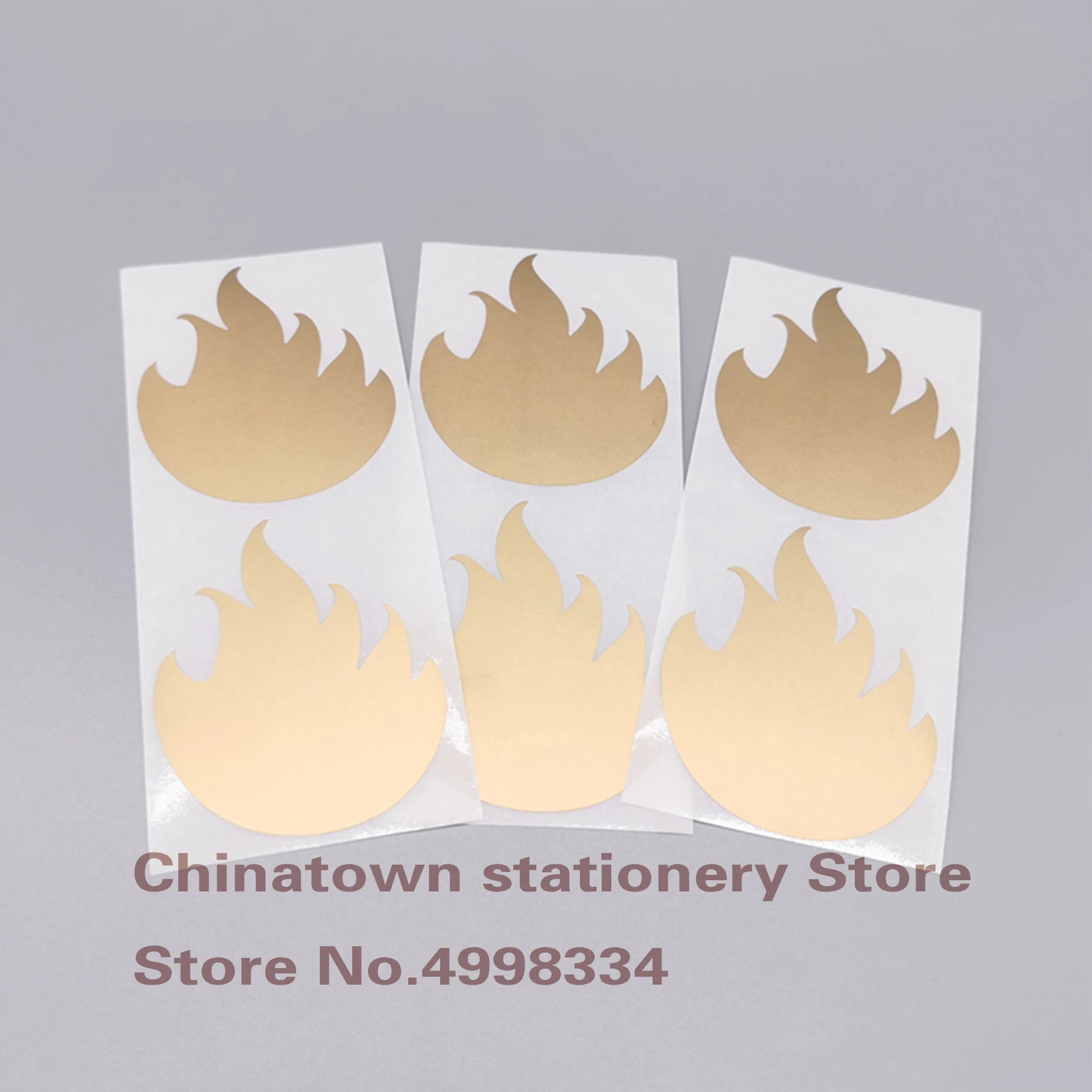 50pcs Scratch Off Stickers  56*68mm Golden flame shape Color Blank For Secret Code Cover Home Game Wedding Message