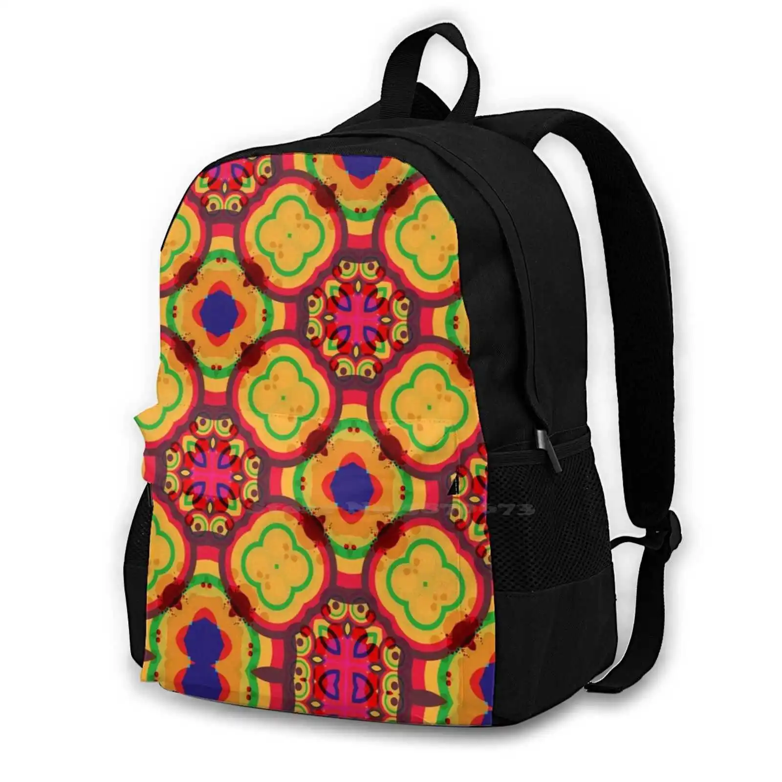 Rings Color Circle Kunterbunt Seamless Colorful Repeat Pattern Rucksack Knapsack Storage Bag Backpack Colorful Images Wallpaper