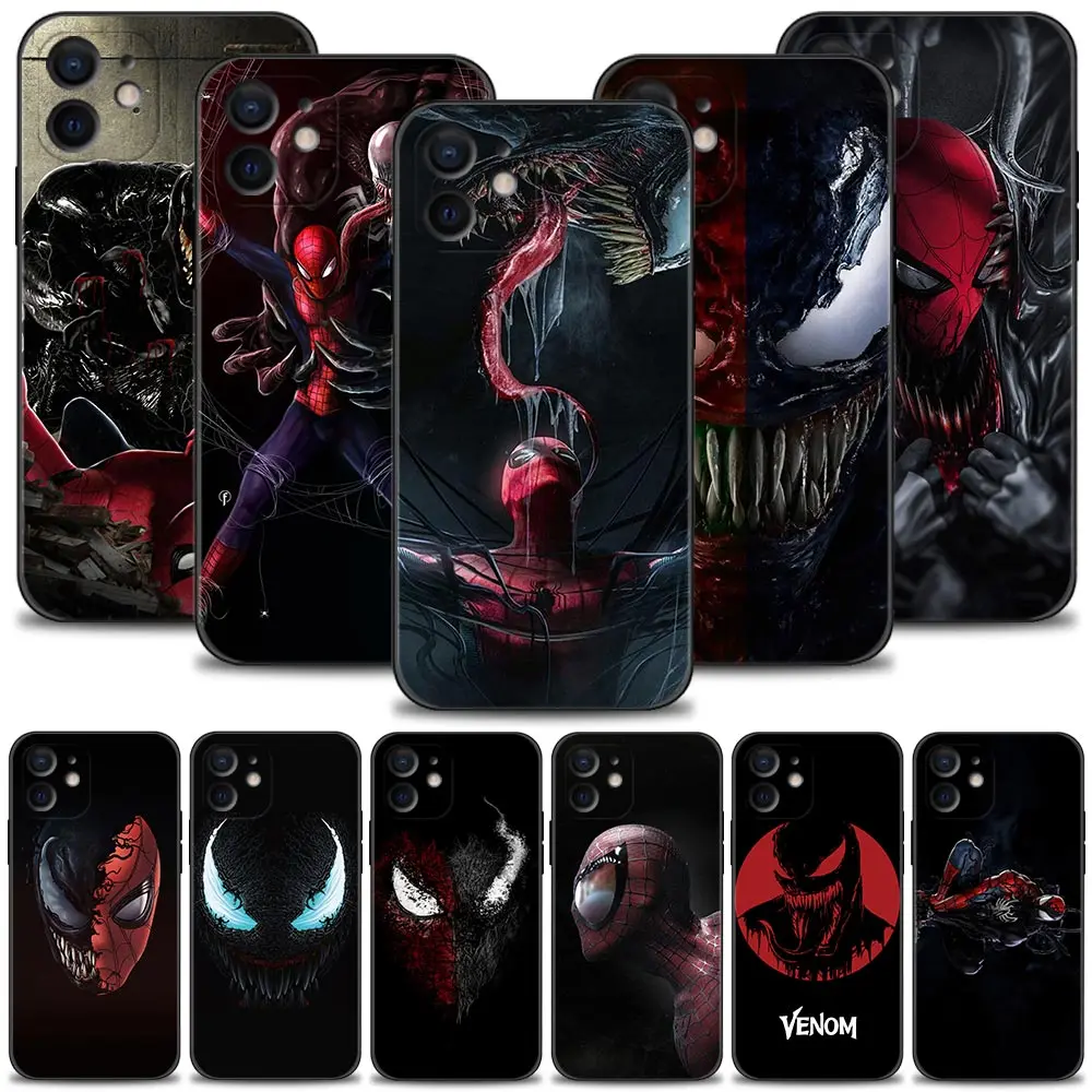 Marvel Venom 2 Spiderman symbiote Case For Apple iPhone 15 14 13 12 11 Pro Max 13 12 Mini XS Max XR X 7 8 Plus Shell