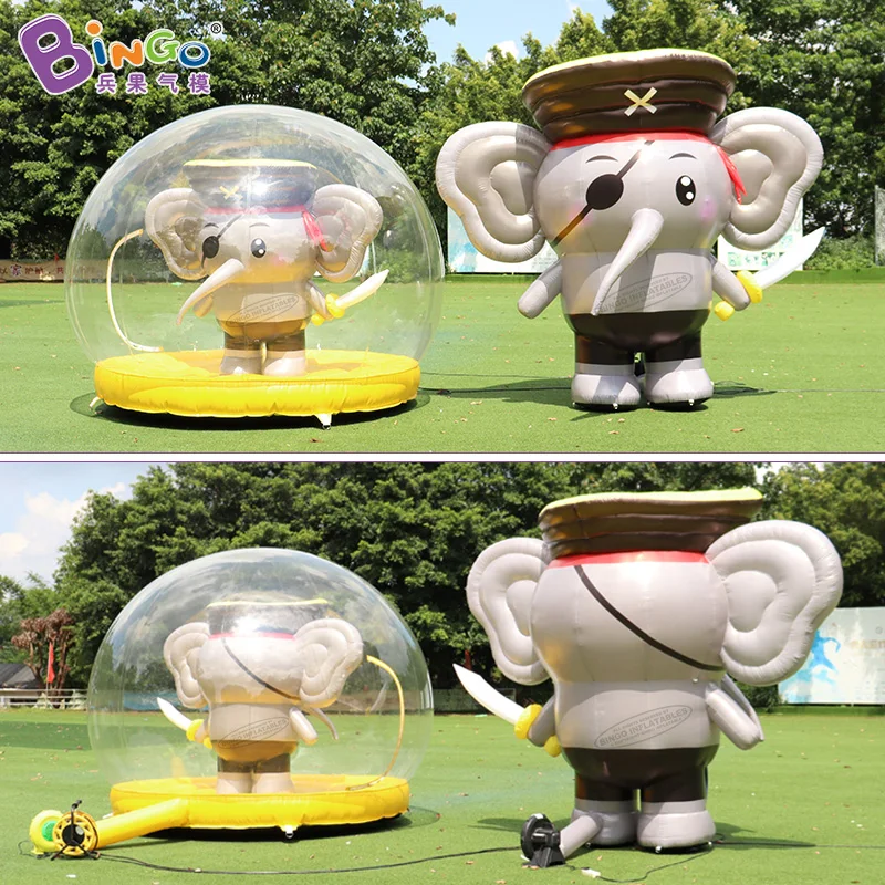 Adorable inflatable cartoon elephant for party decoration / Customized inflatable bubble tent with cartoon for event - toys