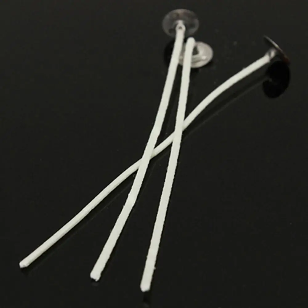 30 Pcs 10cm Camping Candle Wicks Cotton Core Waxed Wicks with Sustainer for DIY Candle Making Outdoor Fishing Lighting