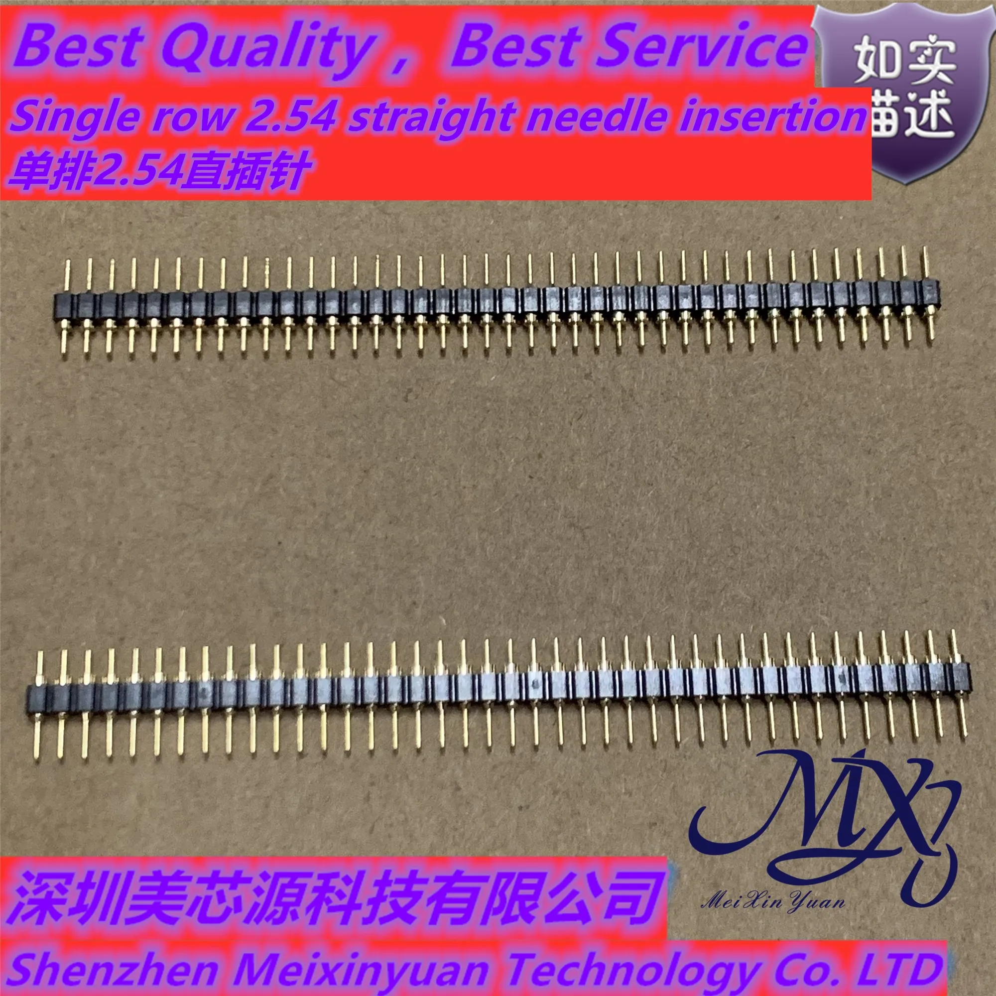 Mxy 2.54Mm 40pin Rij Naalden, Vergulde Enkele Rij Needle.3mm Zeer