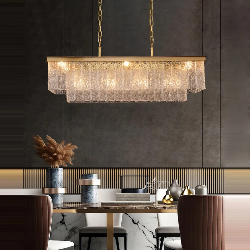 

Artistic Silver Golden Copper Glass LED Chandelier Lighting Lustre Hanging Lamps Suspension Luminaire Lampen For Dinning Room